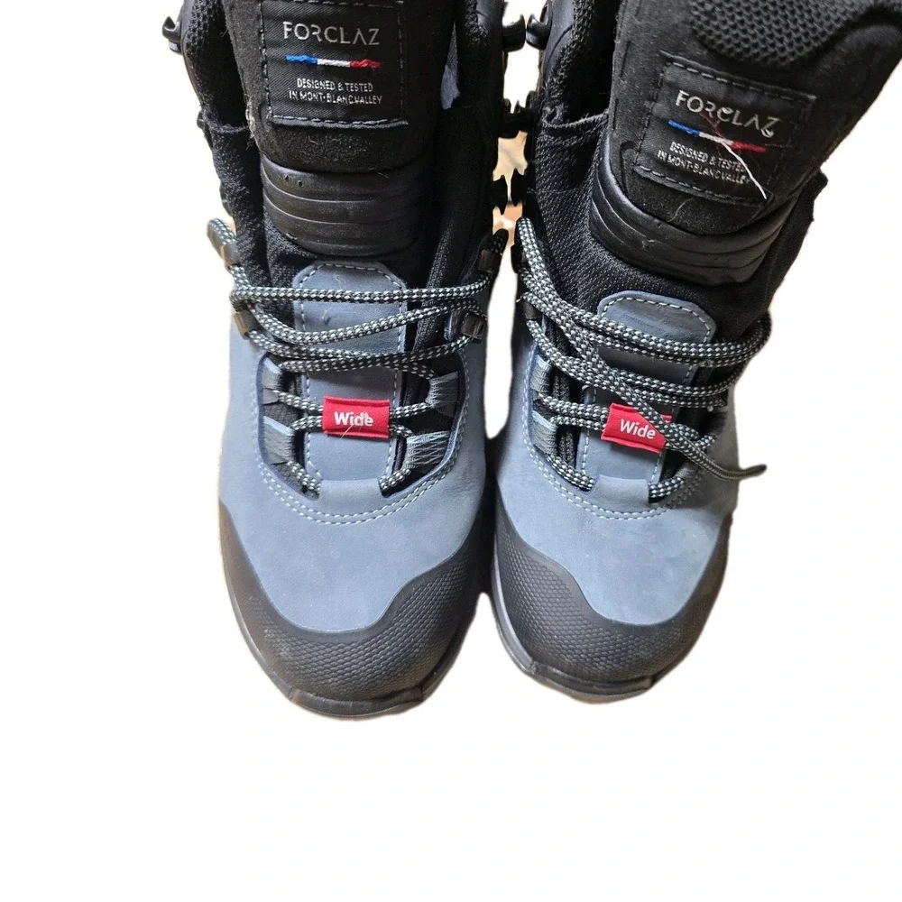Forclaz Trek 100 Hiking Boots Women's Size 7.5 Wide Blue Leather Waterproof...‎